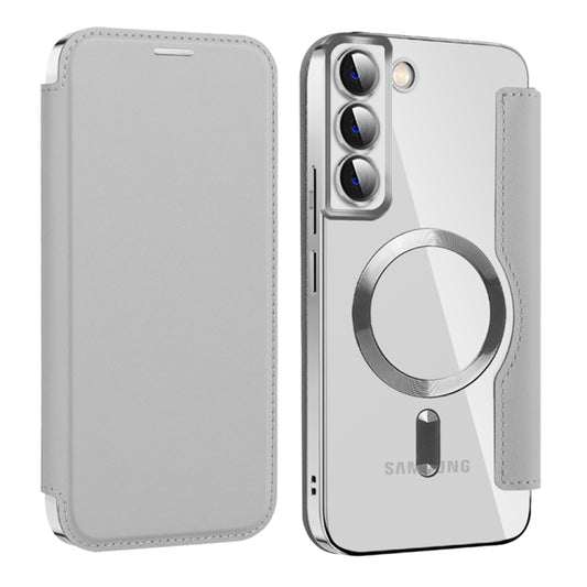 Funda MagSafe para Samsung Galaxy S22+ 5G S906, Techsuit, SmartMag Book, Gris