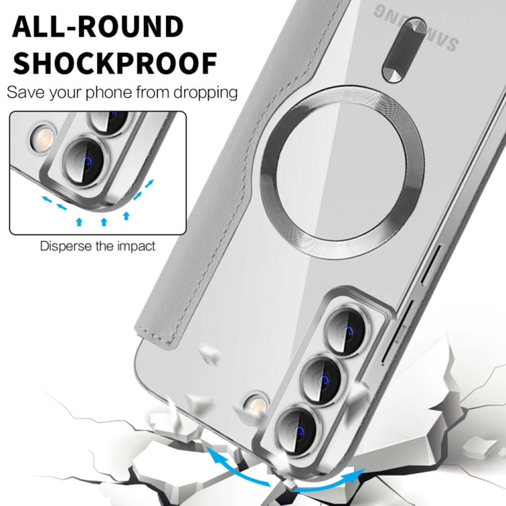 Funda MagSafe para Samsung Galaxy S22+ 5G S906, Techsuit, SmartMag Book, Gris