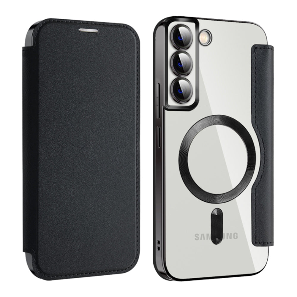 Funda MagSafe para Samsung Galaxy S22+ 5G S906, Techsuit, SmartMag Book, Negra