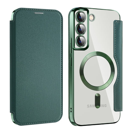 Funda MagSafe para Samsung Galaxy S22+ 5G S906, Techsuit, SmartMag Book, Verde