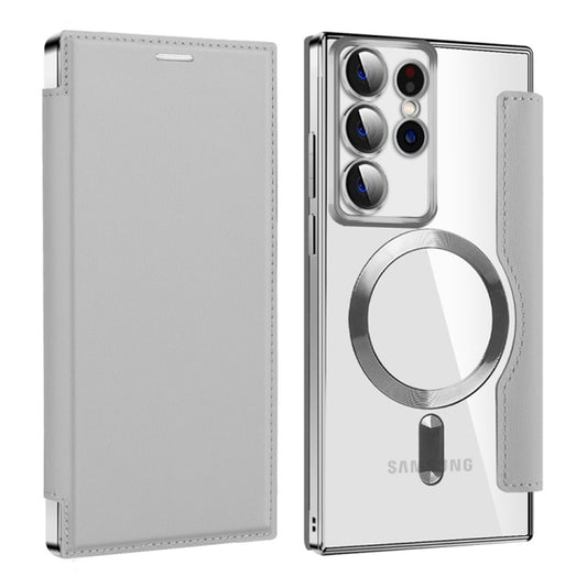 Funda MagSafe para Samsung Galaxy S22 Ultra 5G S908, Techsuit, SmartMag Book, Gris