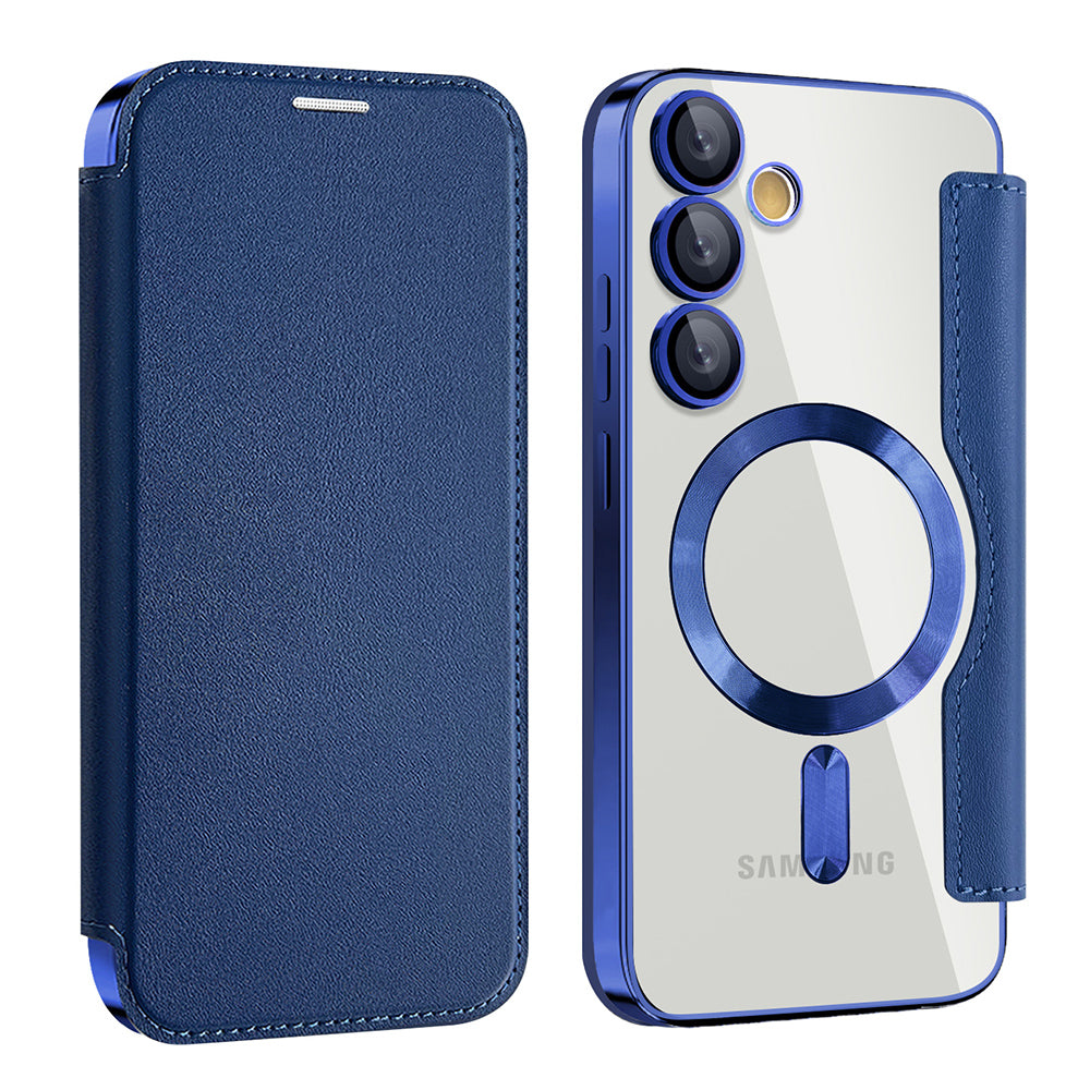 Funda MagSafe para Samsung Galaxy S23 FE S711, Techsuit, SmartMag Book, Azul