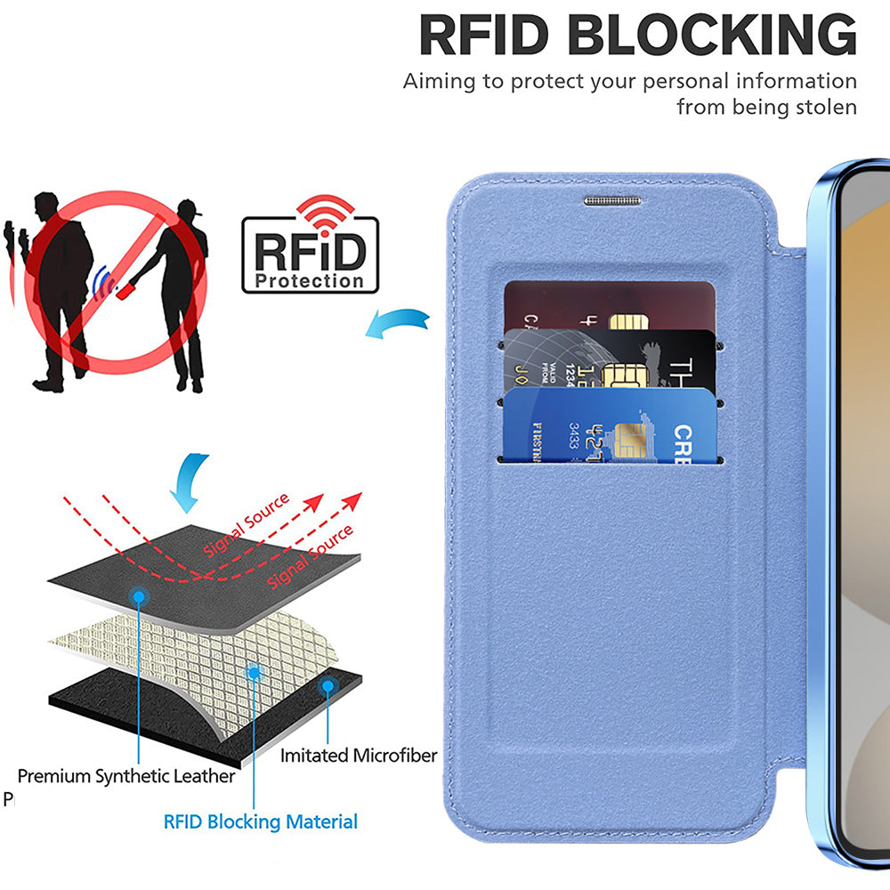 Funda MagSafe para Samsung Galaxy S23 FE S711, Techsuit, SmartMag Book, Azul