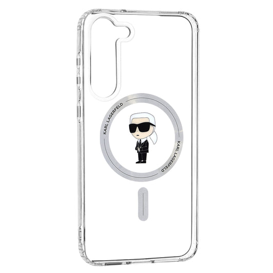 Funda MagSafe para Samsung Galaxy S23+ S916, Karl Lagerfeld, IML Ikonik Karl, Transparente