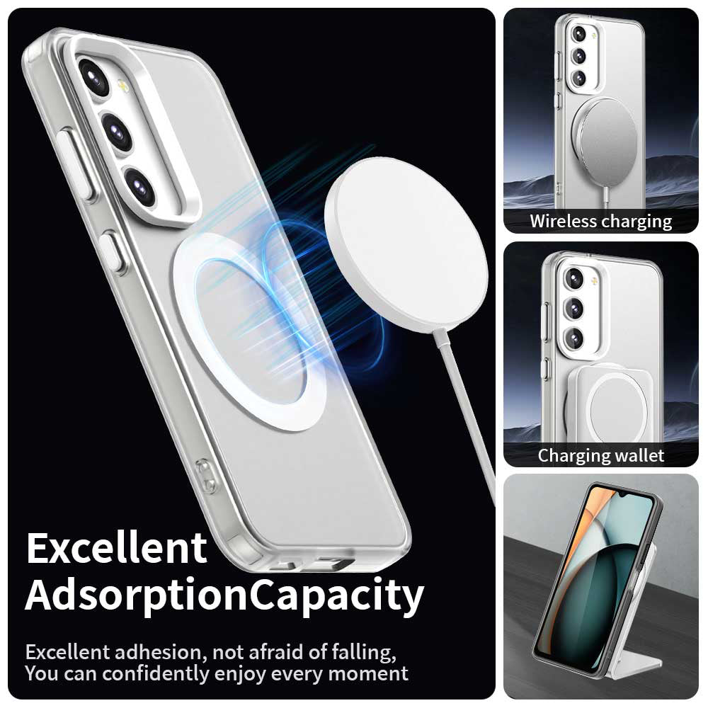 Funda MagSafe para Samsung Galaxy S23+ S916, Techsuit, CandyCase, Blanca