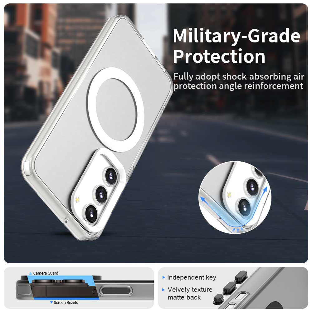 Funda MagSafe para Samsung Galaxy S23+ S916, Techsuit, CandyCase, Blanca