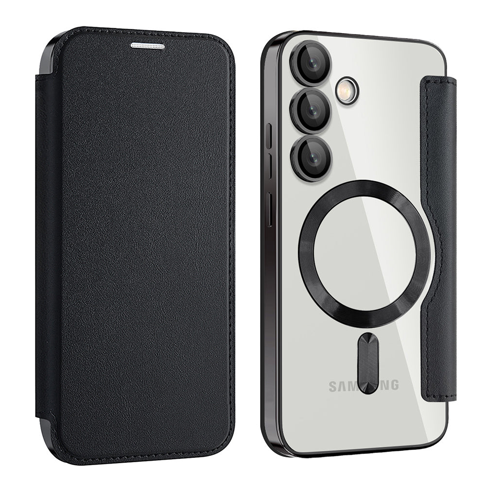 Funda MagSafe para Samsung Galaxy S23+ S916, Techsuit, SmartMag Book, Negra