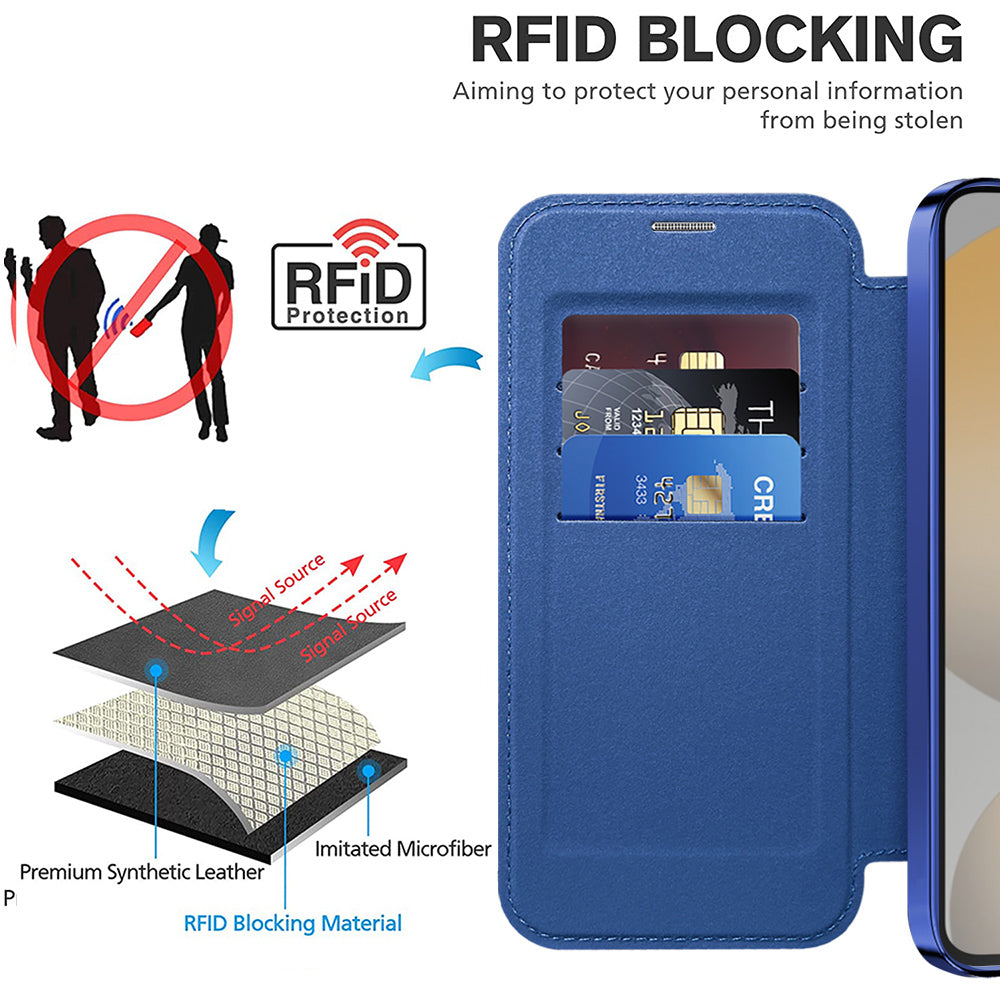 Funda MagSafe para Samsung Galaxy S23 S911, Techsuit, SmartMag Book, Azul
