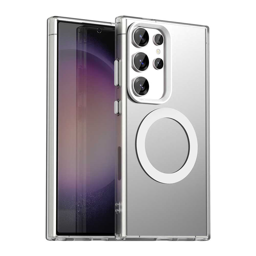 Funda MagSafe para Samsung Galaxy S23 Ultra S918, Techsuit, CandyCase, Blanca
