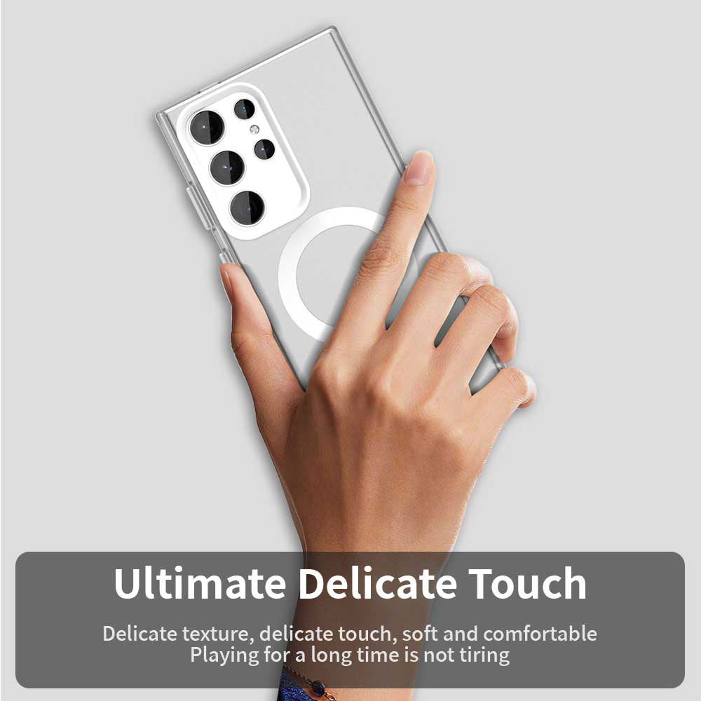 Funda MagSafe para Samsung Galaxy S23 Ultra S918, Techsuit, CandyCase, Blanca
