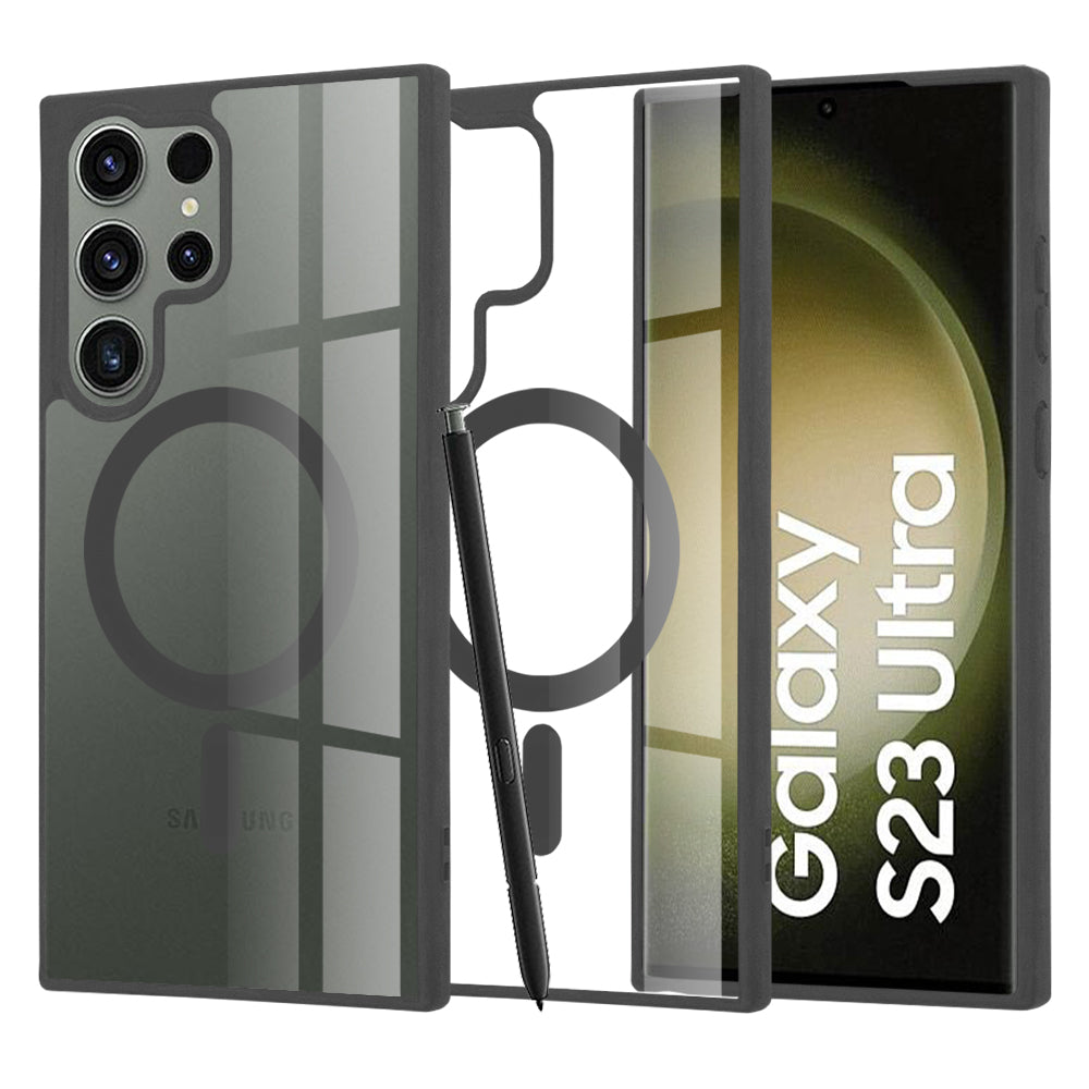 Funda MagSafe para Samsung Galaxy S23 Ultra S918, Techsuit, Pro, Negra