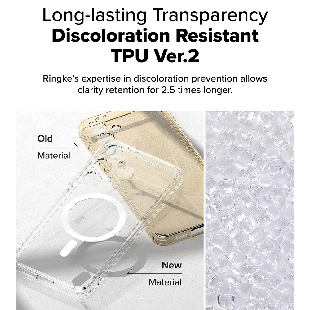 Funda MagSafe para Samsung Galaxy S24 FE S721, Ringke, Fusion, Transparente