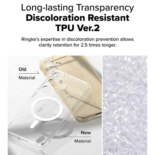Funda MagSafe para Samsung Galaxy S24 FE S721, Ringke, Fusion, Transparente