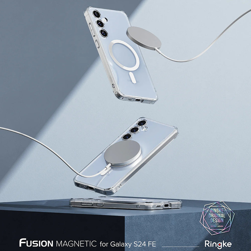 Funda MagSafe para Samsung Galaxy S24 FE S721, Ringke, Fusion, Transparente
