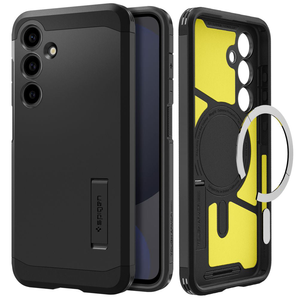 Funda MagSafe para Samsung Galaxy S24 FE S721, Spigen, Tough Armor, Negra ACS08625