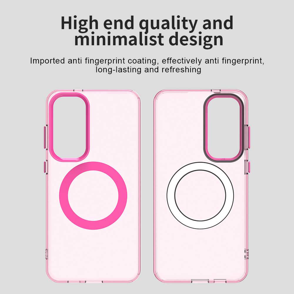 Funda MagSafe para Samsung Galaxy S24 FE S721, Techsuit, CandyCase, Rosa