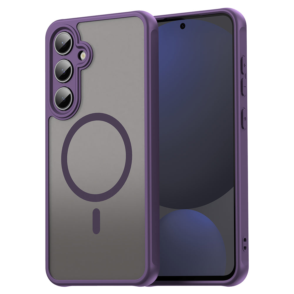 Funda MagSafe para Samsung Galaxy S24 FE S721, Techsuit, HaloFrost II, Morado