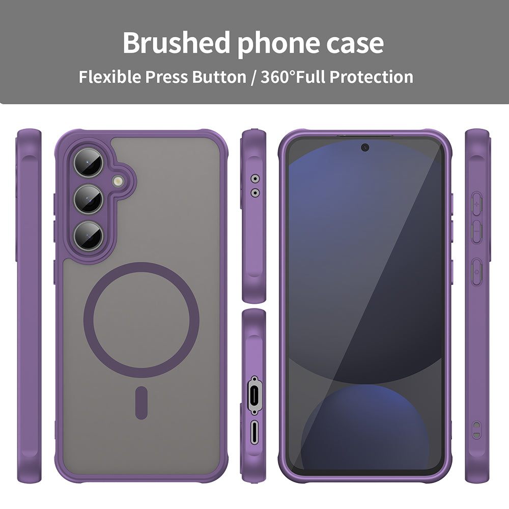 Funda MagSafe para Samsung Galaxy S24 FE S721, Techsuit, HaloFrost II, Morado