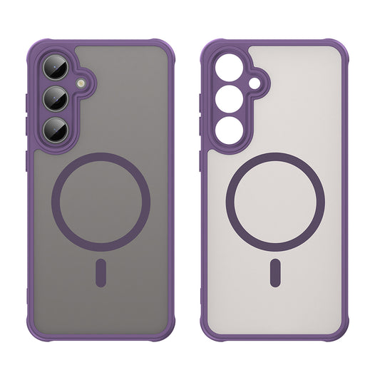 Funda MagSafe para Samsung Galaxy S24 FE S721, Techsuit, HaloFrost II, Morado