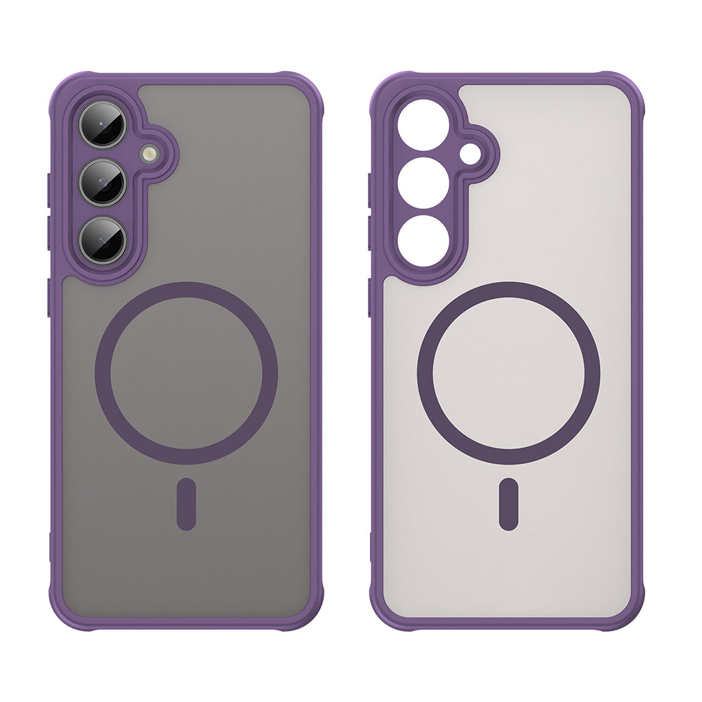 Funda MagSafe para Samsung Galaxy S24 FE S721, Techsuit, HaloFrost II, Morado
