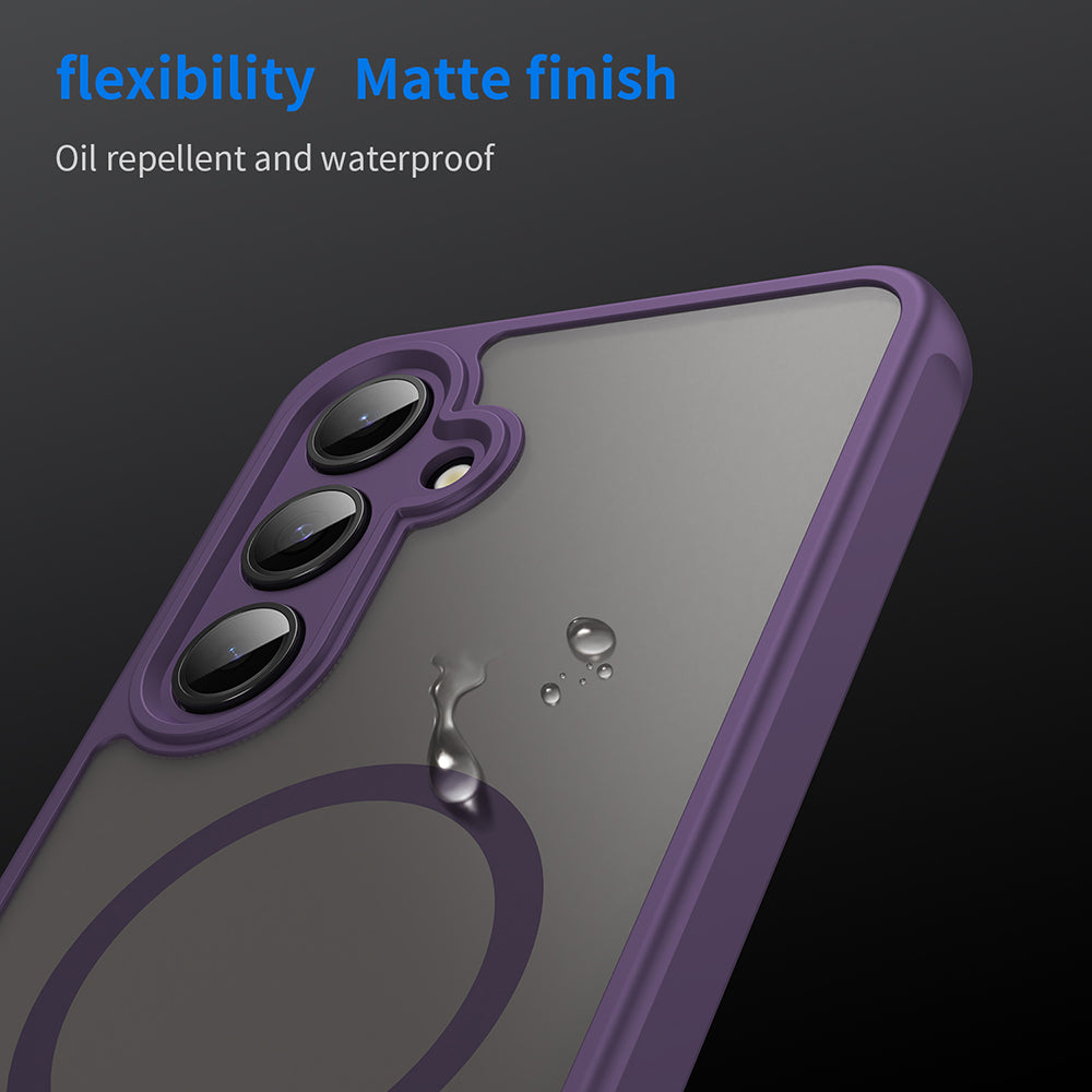 Funda MagSafe para Samsung Galaxy S24 FE S721, Techsuit, HaloFrost II, Morado