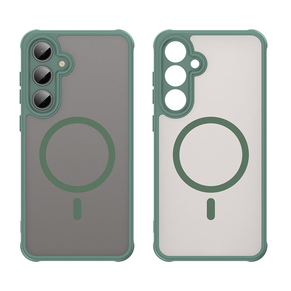Funda MagSafe para Samsung Galaxy S24 FE S721, Techsuit, HaloFrost II, Verde