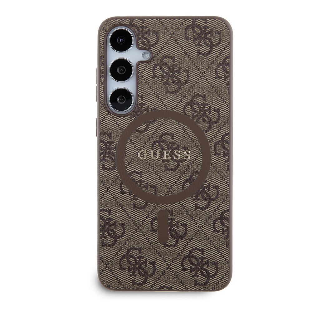 Funda MagSafe para Samsung Galaxy S24+ S926, Guess, 4G Collection, Marrón
