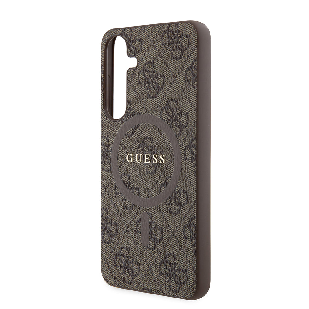 Funda MagSafe para Samsung Galaxy S24+ S926, Guess, 4G Collection, Marrón