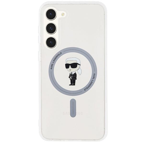 Funda MagSafe para Samsung Galaxy S24+ S926, Karl Lagerfeld, IML Ikonik Karl, Transparente