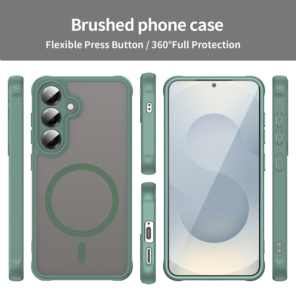 Funda MagSafe para Samsung Galaxy S24+ S926, Techsuit, HaloFrost II, Verde