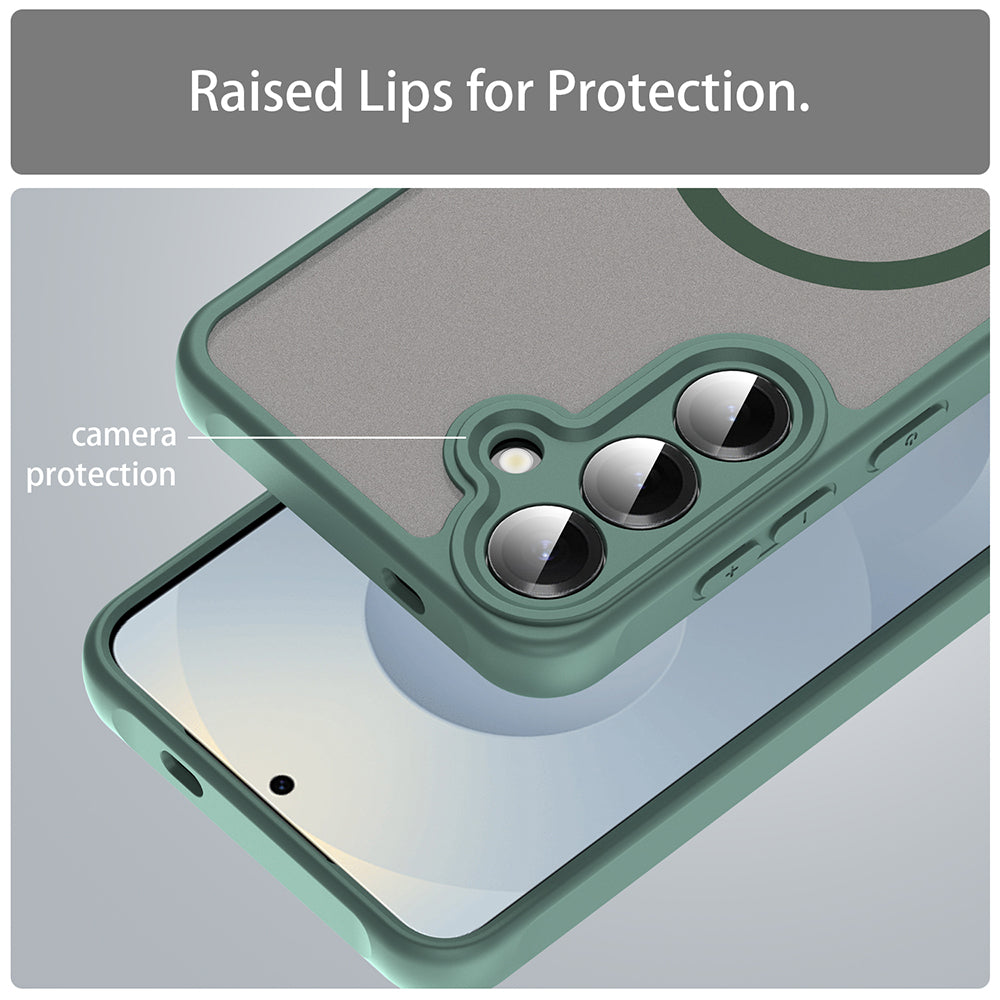 Funda MagSafe para Samsung Galaxy S24+ S926, Techsuit, HaloFrost II, Verde