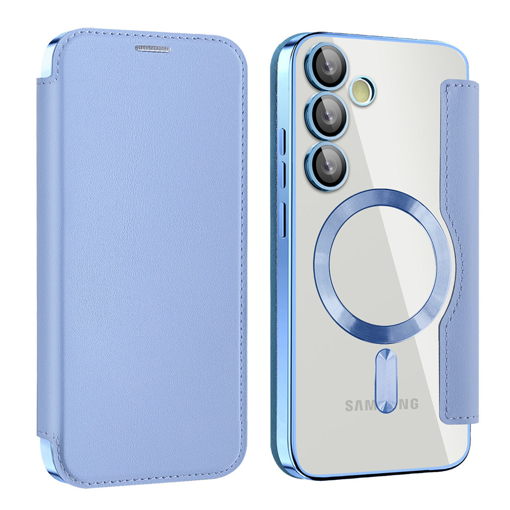 Funda MagSafe para Samsung Galaxy S24+ S926, Techsuit, SmartMag Book, Azul
