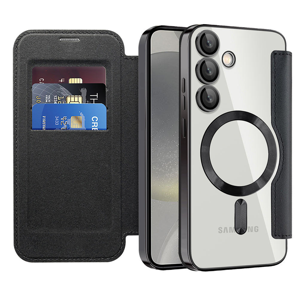Funda MagSafe para Samsung Galaxy S24+ S926, Techsuit, SmartMag Book, Negra