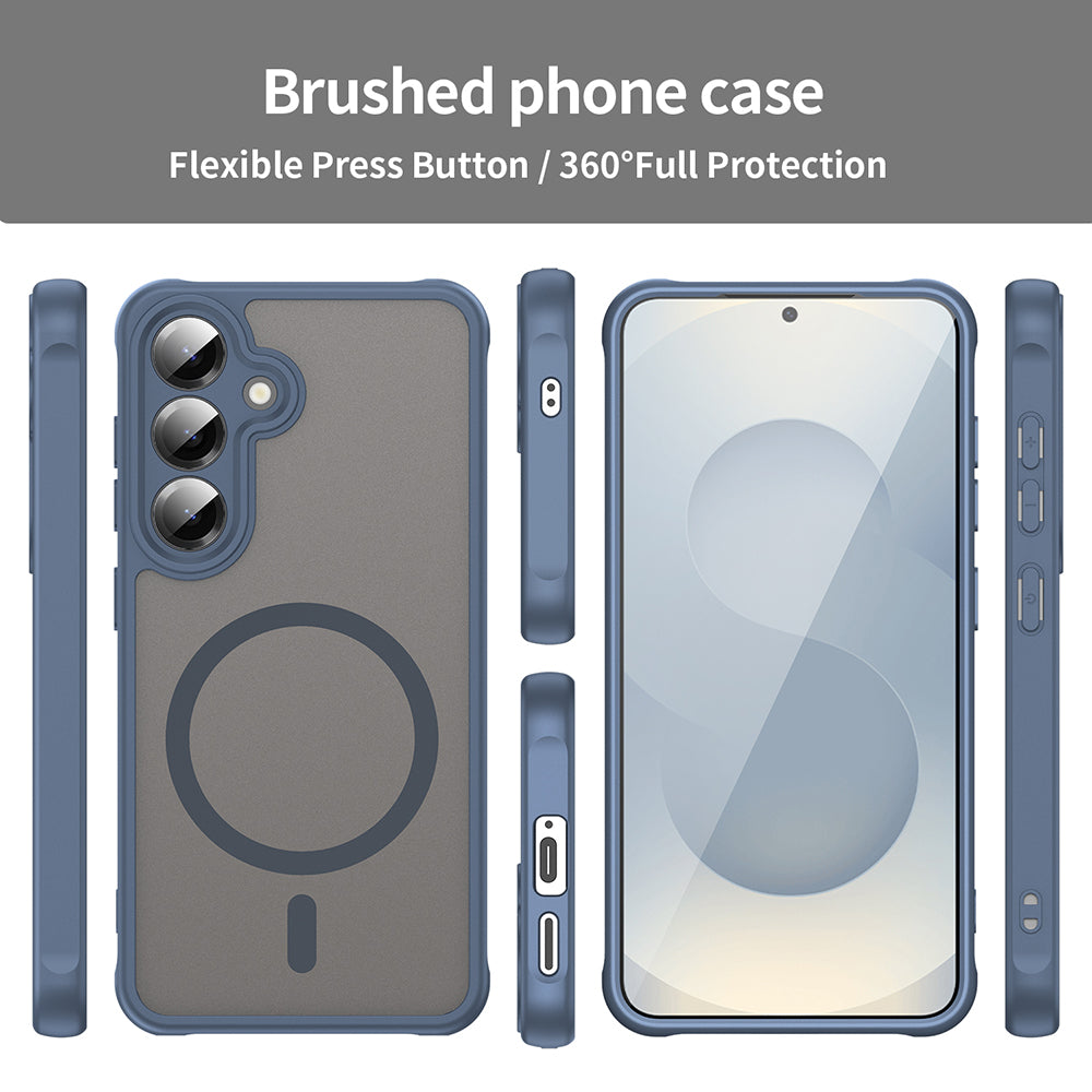 Funda MagSafe para Samsung Galaxy S24 S921, Techsuit, HaloFrost II, Azul marino