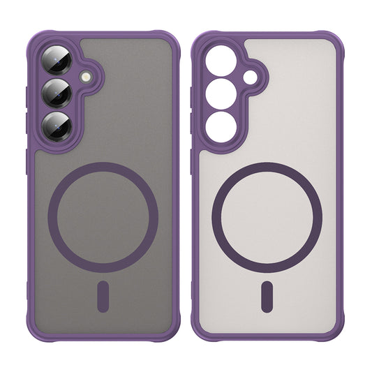 Funda MagSafe para Samsung Galaxy S24 S921, Techsuit, HaloFrost II, Morado
