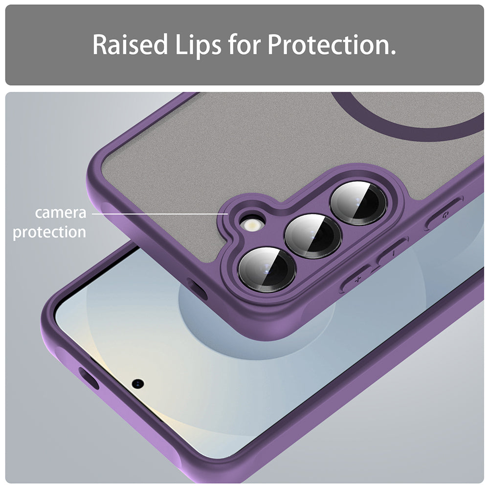 Funda MagSafe para Samsung Galaxy S24 S921, Techsuit, HaloFrost II, Morado