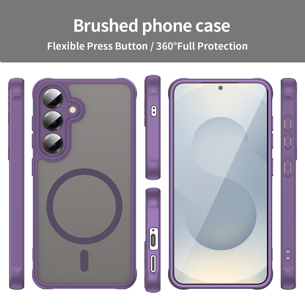 Funda MagSafe para Samsung Galaxy S24 S921, Techsuit, HaloFrost II, Morado
