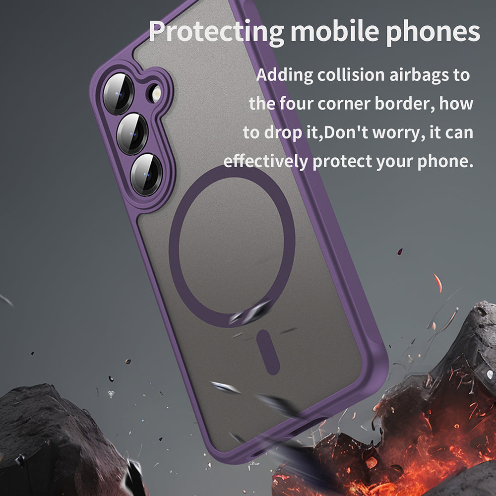 Funda MagSafe para Samsung Galaxy S24 S921, Techsuit, HaloFrost II, Morado
