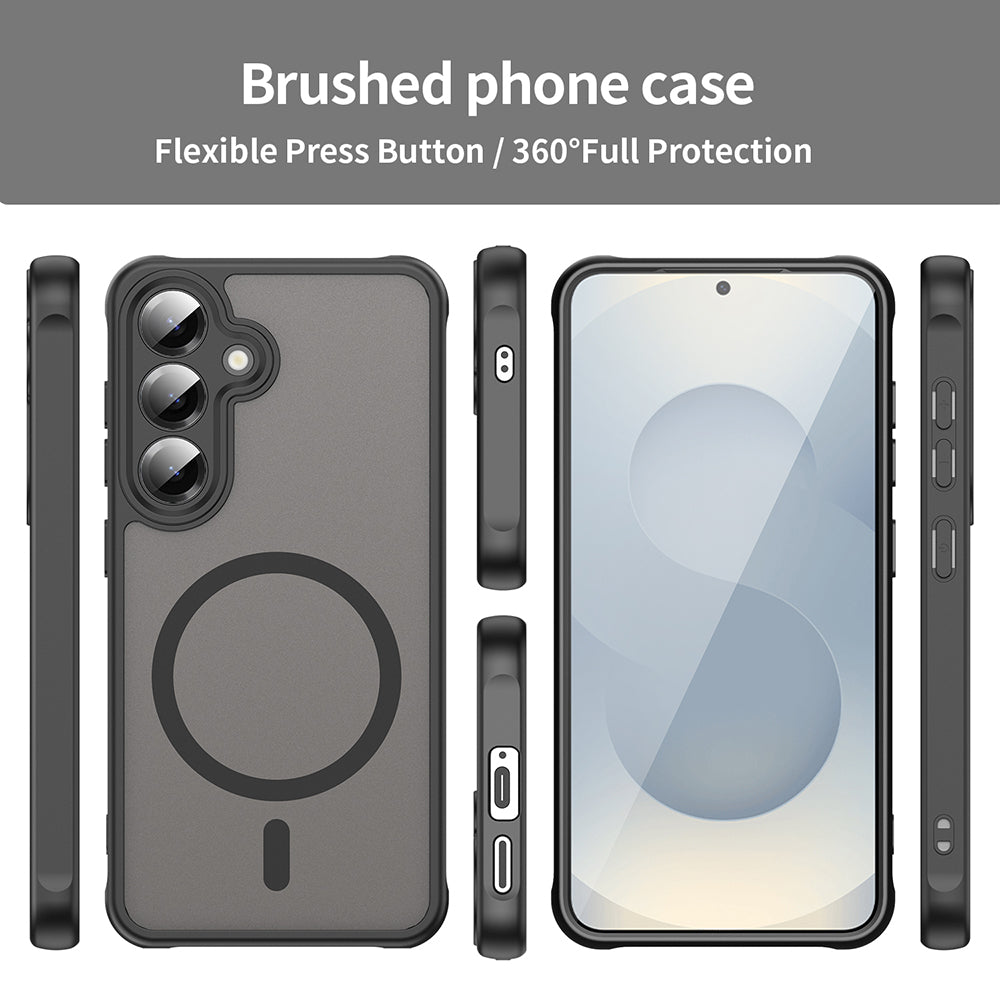 Funda MagSafe para Samsung Galaxy S24 S921, Techsuit, HaloFrost II, Negra