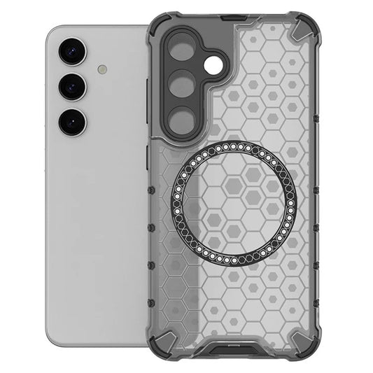 Funda MagSafe para Samsung Galaxy S24 S921, Techsuit, HoneyComb Shield, Negra