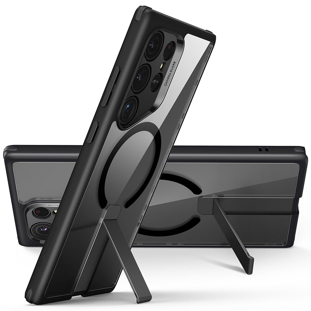 Funda MagSafe para Samsung Galaxy S24 Ultra S928, ESR, Boost Flickstand, Negra Transparente
