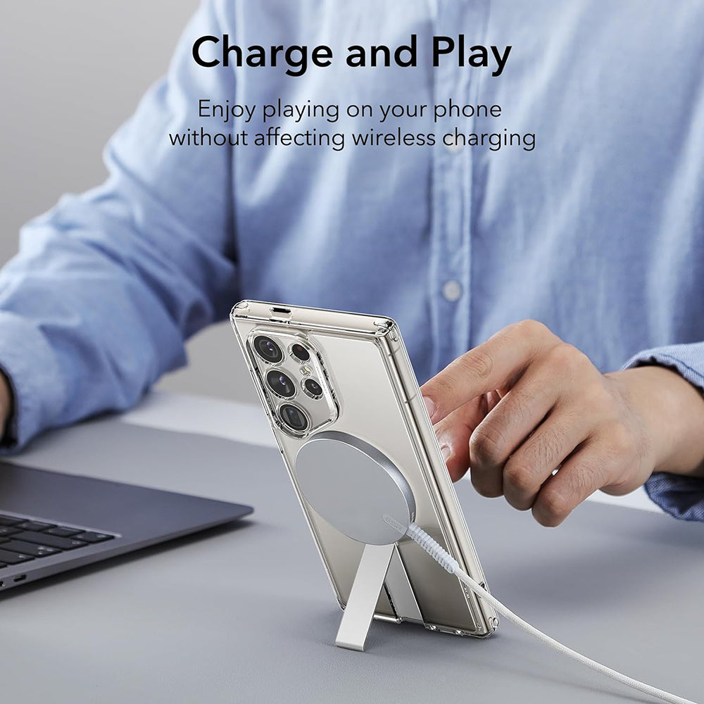 Funda MagSafe para Samsung Galaxy S24 Ultra S928, ESR, Boost Flickstand, Transparente