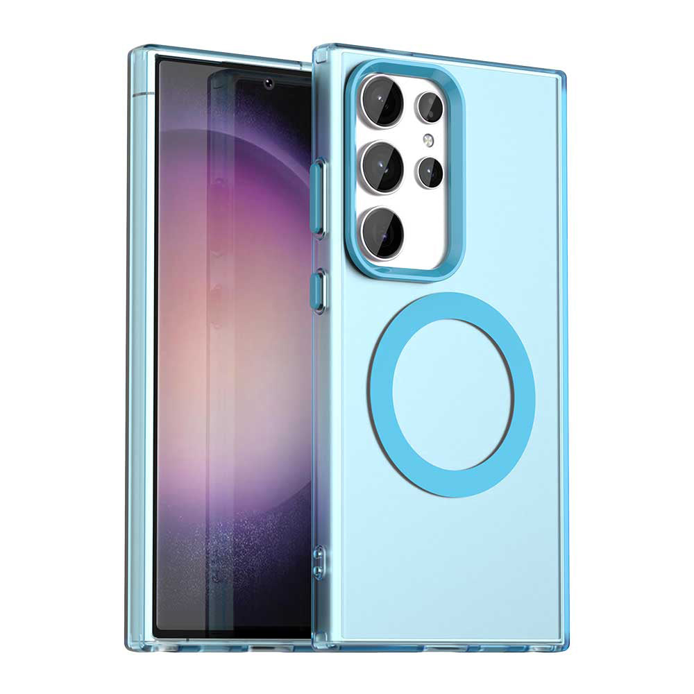 Funda MagSafe para Samsung Galaxy S24 Ultra S928, Techsuit, CandyCase, Azul