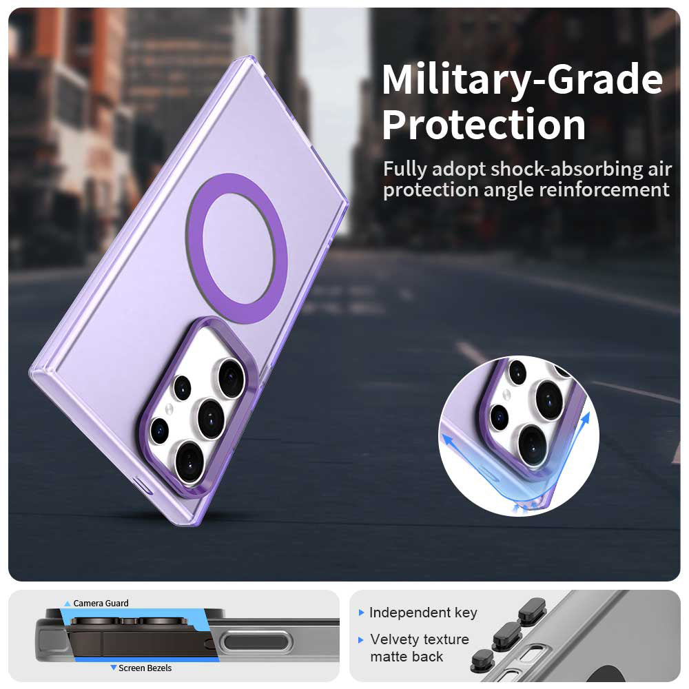 Funda MagSafe para Samsung Galaxy S24 Ultra S928, Techsuit, CandyCase, Morado