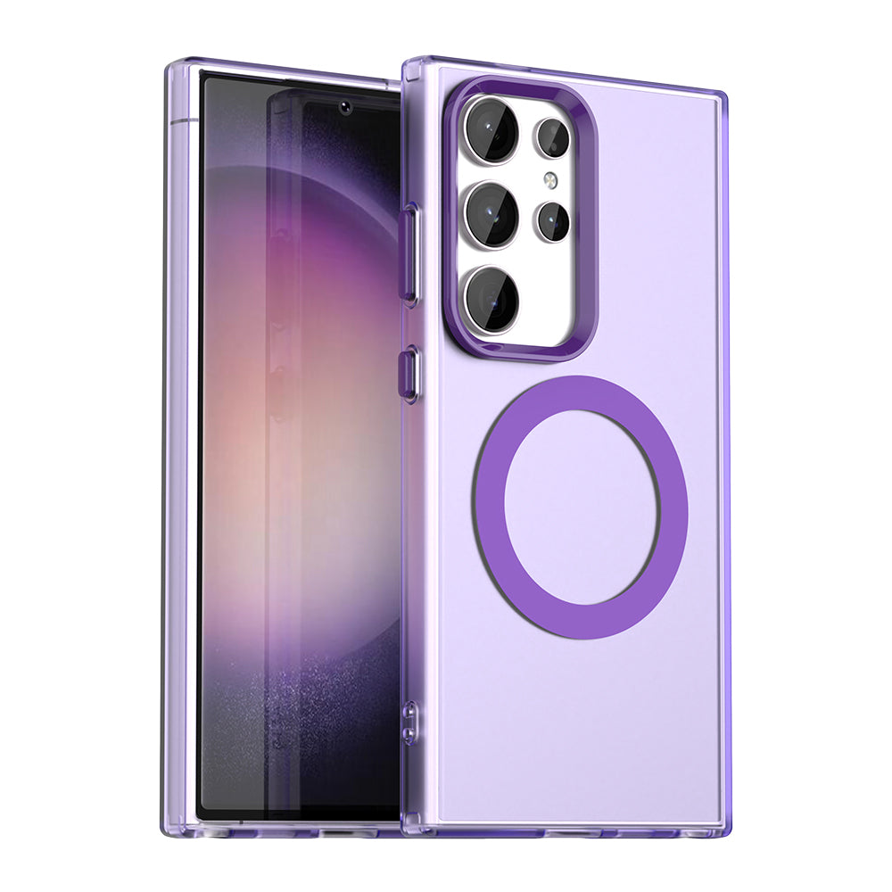 Funda MagSafe para Samsung Galaxy S24 Ultra S928, Techsuit, CandyCase, Morado