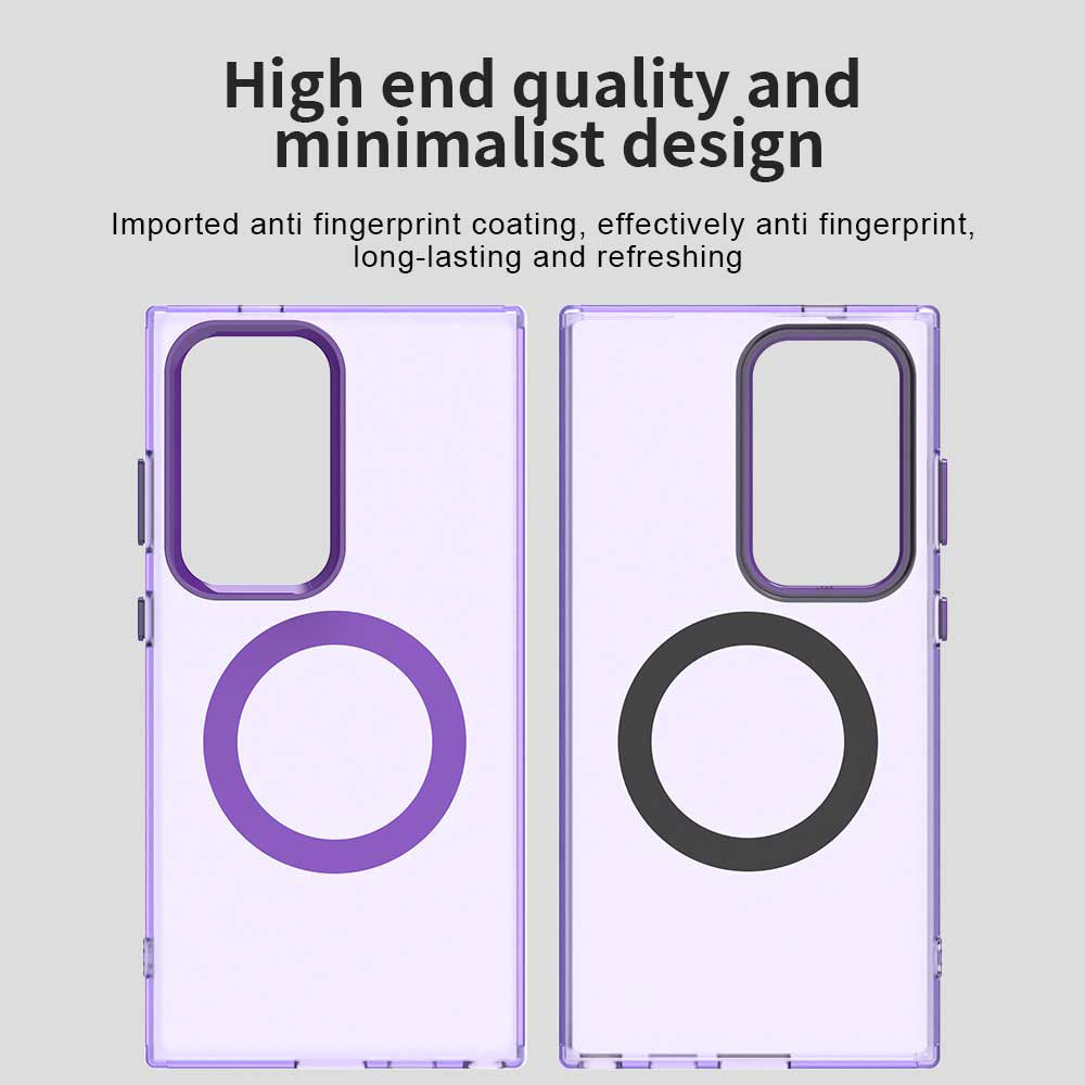 Funda MagSafe para Samsung Galaxy S24 Ultra S928, Techsuit, CandyCase, Morado