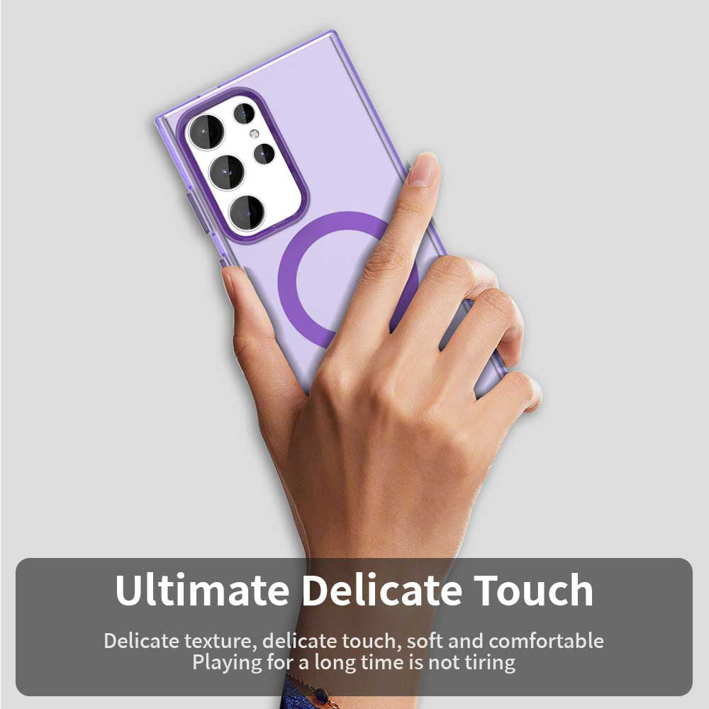 Funda MagSafe para Samsung Galaxy S24 Ultra S928, Techsuit, CandyCase, Morado