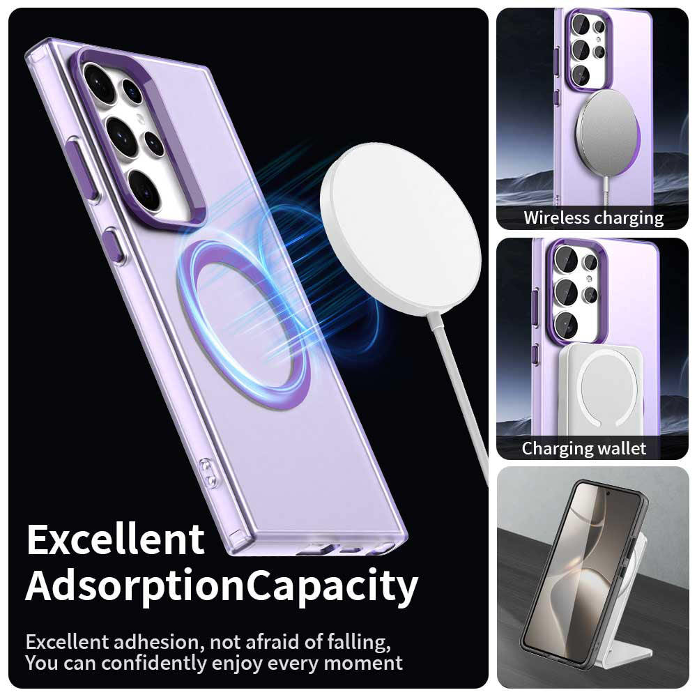 Funda MagSafe para Samsung Galaxy S24 Ultra S928, Techsuit, CandyCase, Morado