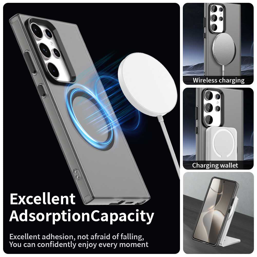 Funda MagSafe para Samsung Galaxy S24 Ultra S928, Techsuit, CandyCase, Negra