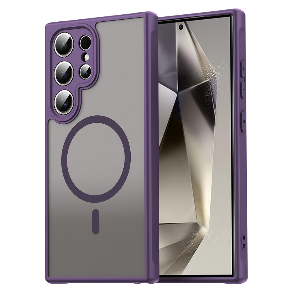 Funda MagSafe para Samsung Galaxy S24 Ultra S928, Techsuit, HaloFrost II, Morado